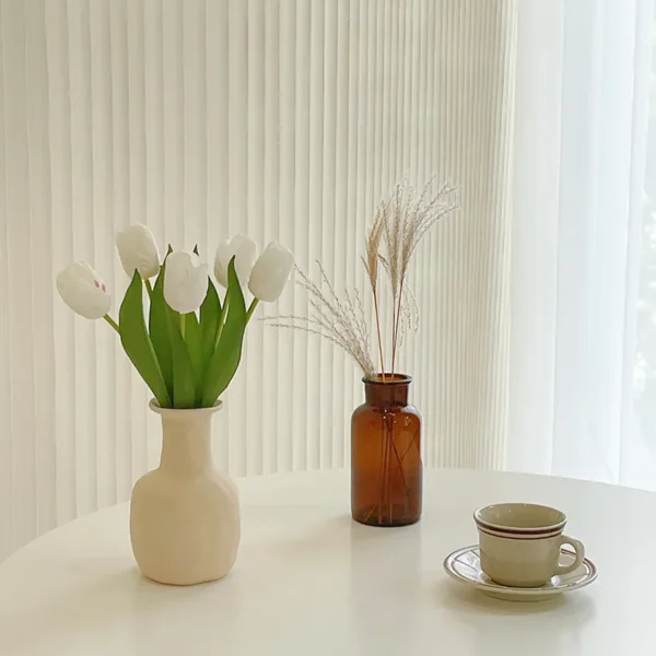 Tulip simulated flower ceramic vase - 图片 4