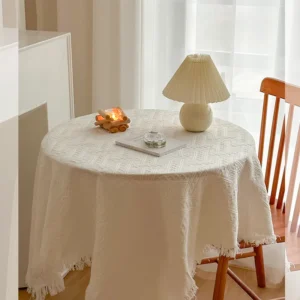 Cotton and linen tablecloth